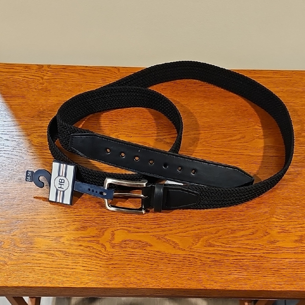 Black Men's Braided Belt